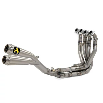Arrow Pro-Race Twin komplett kipufogórendszer (Titán/Rozsdamentes acél "Katalizátor nélküli" - Honda CB 650 R/CBR 650 R - 2019-2022)