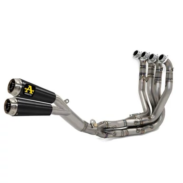 Arrow Pro-Race Twin komplett kipufogórendszer (Rozsdamentes acél/Rozsdamentes acél "Fekete - Katalizátor nélküli" - Honda CB 650 R/CBR 650 R - 2019-2022)