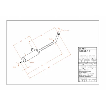 SITO kipufogórendszer (PIAGGIO)